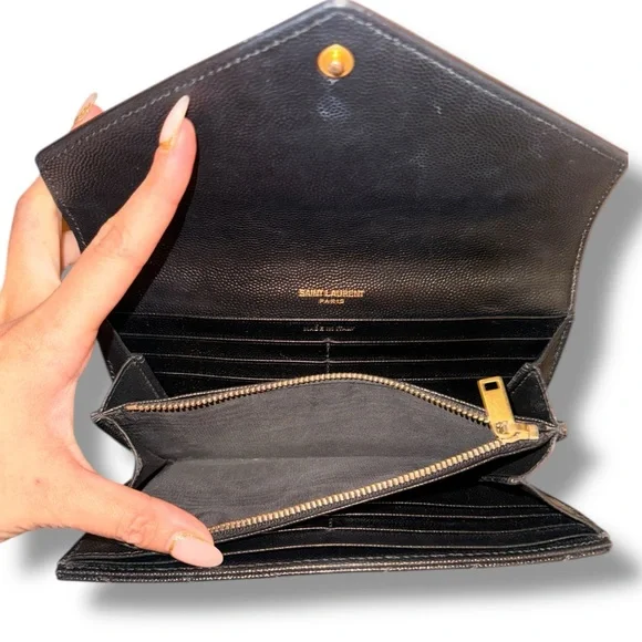 Saint Laurent Monogram Leather Wallet – With Chain Conversion Set (Preloved) - Picture 11 of 13